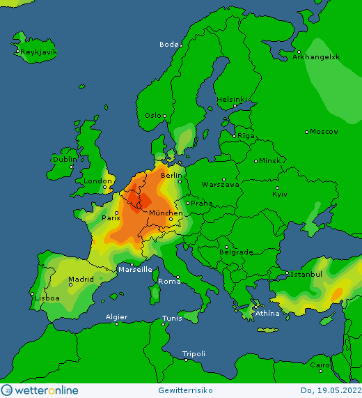 Thunderstorm forecast #Europe, #NorthAmerica and #Asia (Prognoza ...