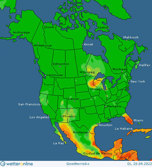 Thunderstorm forecast #Europe, #NorthAmerica and #Asia