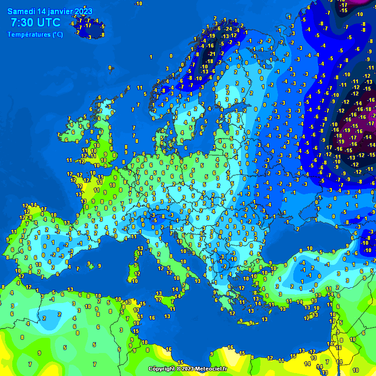 Temperatures-on-Europe-10 Temperatures on Europe this morning - Major cities (Temperaturile în Europa)