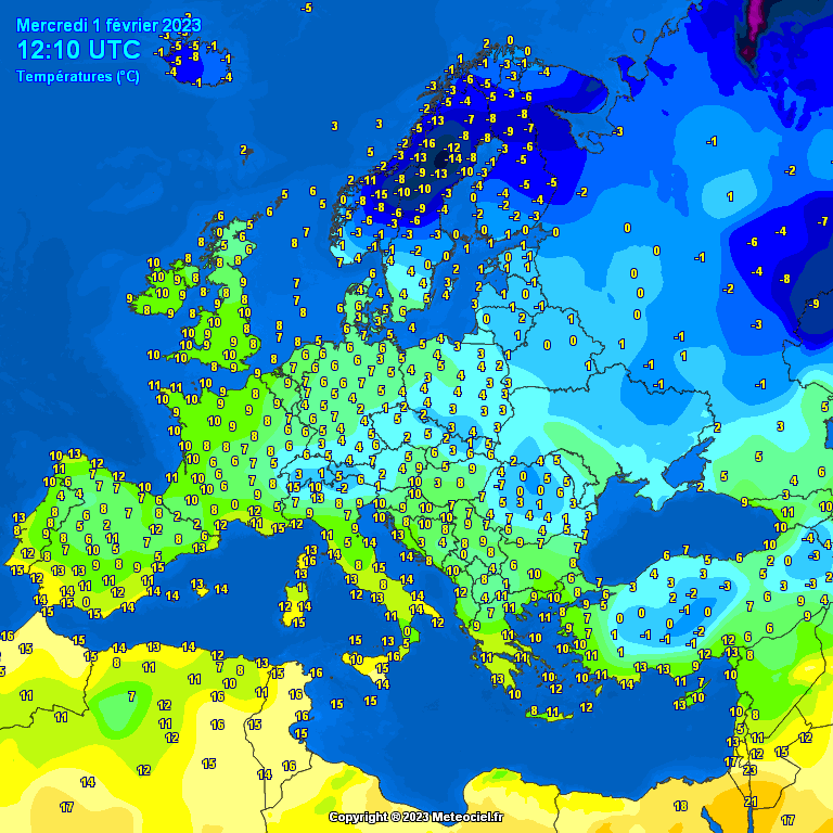 temperatures-Europe