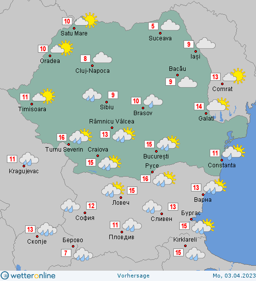 Prognoza-meteo-Romania-3-aprilie-2023- Prognoza meteo Romania 2 - 3 Aprilie 2023 #Romania #vremea