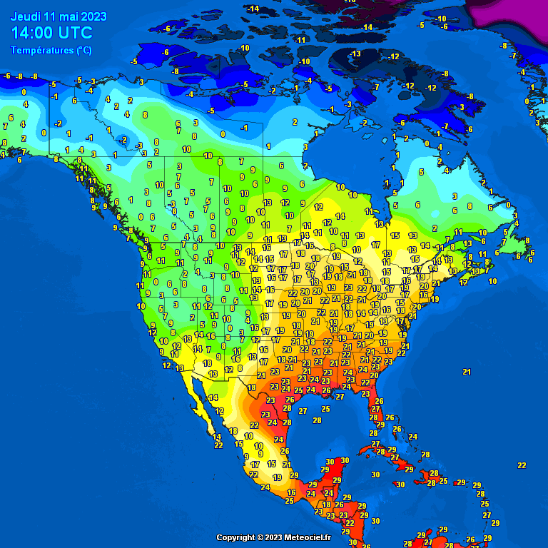 North-America-temperatures-7 Temperatures North America #USA (Temperatura în America de Nord)