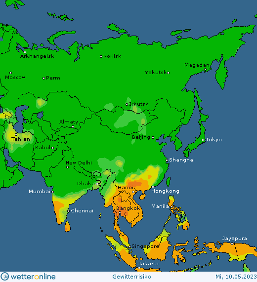 Thunderstorm-forecast-Asia-1 Thunderstorm forecast #Europe, #NorthAmerica and #Asia (Prognoza furtună în Europa, America de Nord si Asia)