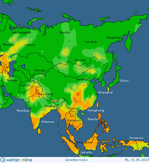 Thunderstorm forecast #Europe, #NorthAmerica and #Asia (Prognoza furtună în Europa, America de Nord si Asia)