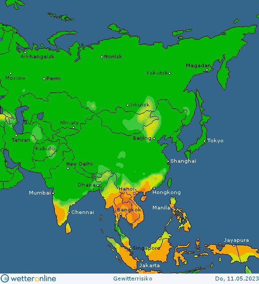 Thunderstorm-forecast-Asia-2 Thunderstorm forecast #Europe, #NorthAmerica and #Asia (Prognoza furtună în Europa, America de Nord si Asia)