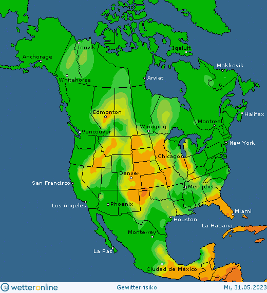 Thunderstorm forecast #Europe, #NorthAmerica and #Asia (Prognoza furtună în Europa, America de Nord si Asia)