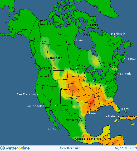 Thunderstorm-forecast-USA-2 Thunderstorm forecast #Europe, #NorthAmerica and #Asia (Prognoza furtună în Europa, America de Nord si Asia)