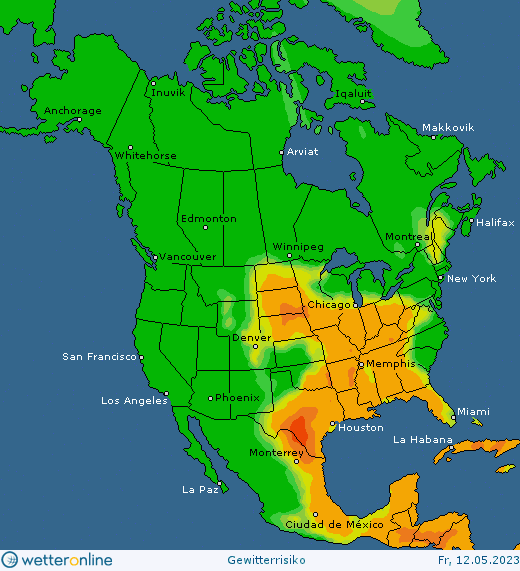 Thunderstorm-forecast-USA-3 Thunderstorm forecast #Europe, #NorthAmerica and #Asia (Prognoza furtună în Europa, America de Nord si Asia)