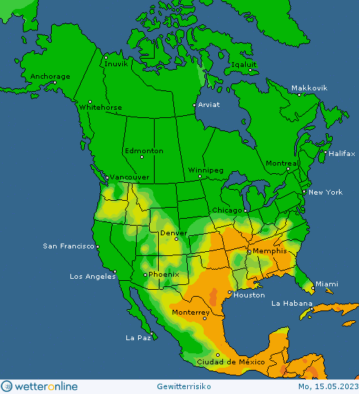 Thunderstorm-forecast-USA-4 Thunderstorm forecast #Europe, #NorthAmerica and #Asia (Prognoza furtună în Europa, America de Nord si Asia)