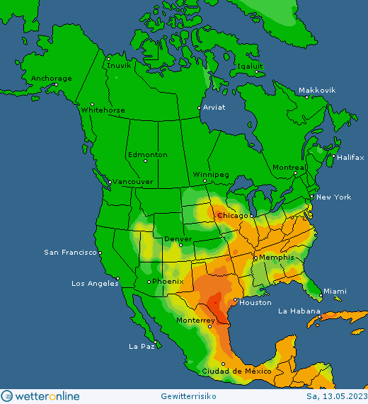 Thunderstorm-forecast-USA-saturday Thunderstorm forecast #Europe, #NorthAmerica and #Asia (Prognoza furtună în Europa, America de Nord si Asia)