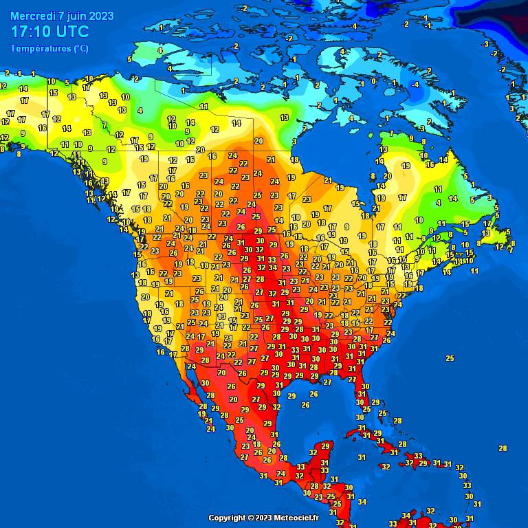 North-America-temperatures-3 Temperatures North America #USA (Temperatura în America de Nord)