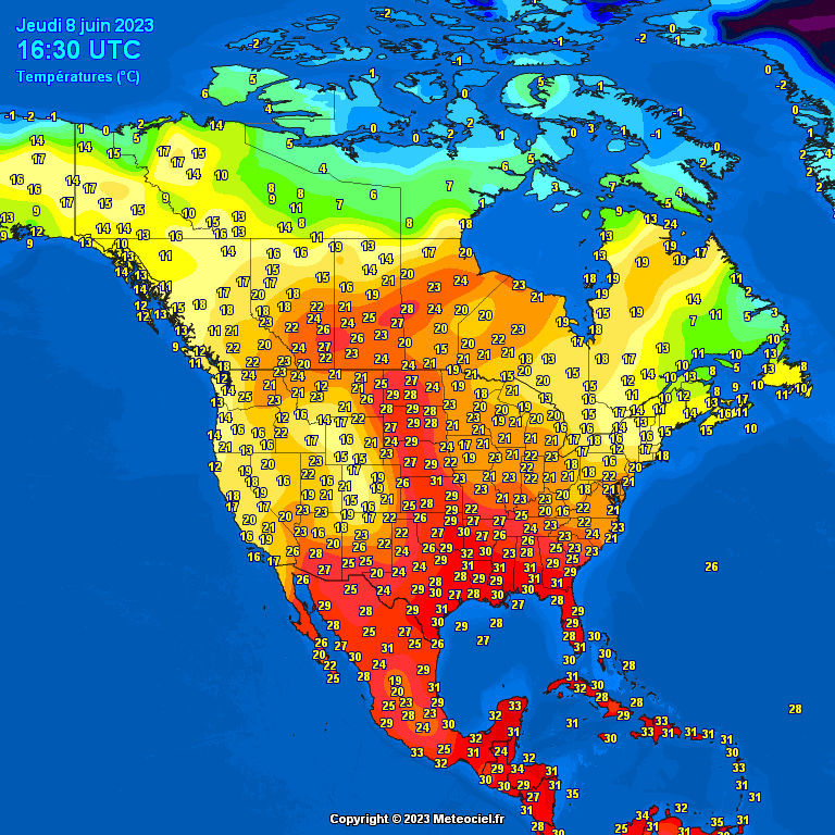 North-America-temperatures-4 Temperatures North America #USA (Temperatura în America de Nord)