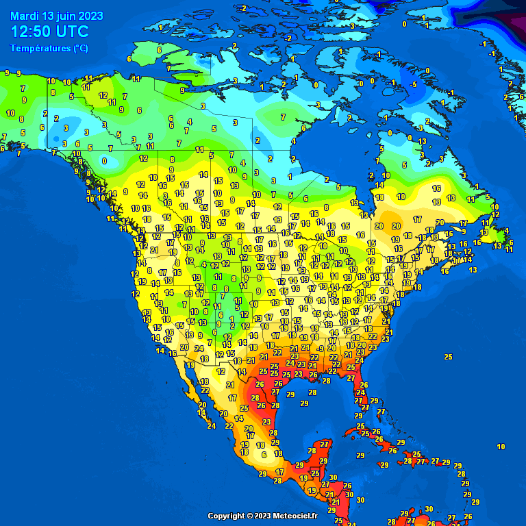 North-America-temperatures-8 Temperatures North America #USA (Temperatura în America de Nord)