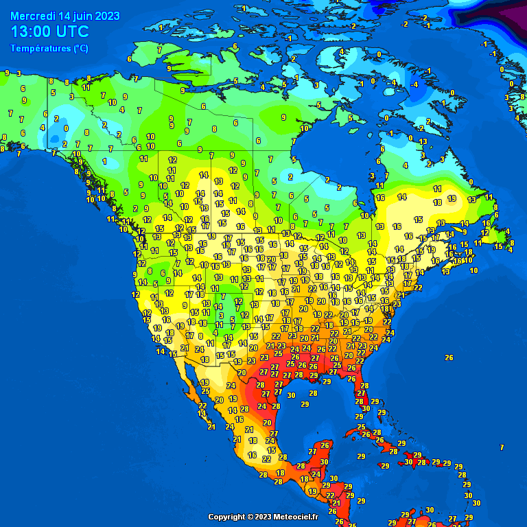 North-America-temperatures-9 Temperatures North America #USA (Temperatura în America de Nord)