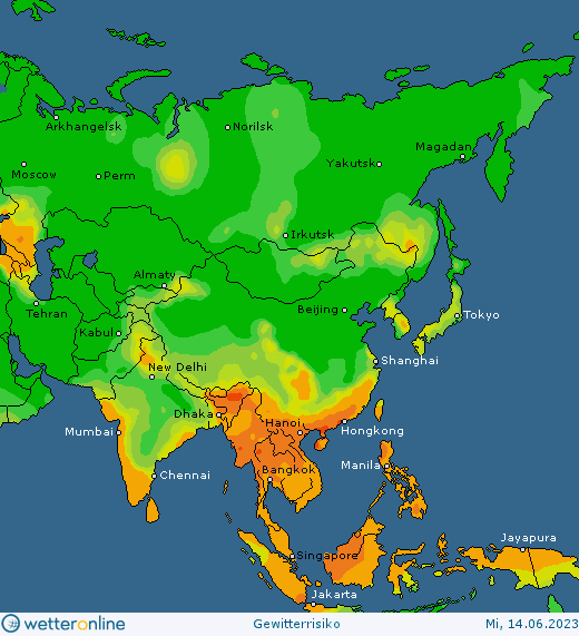 Thunderstorm-forecast-Asia-9 Thunderstorm forecast #Europe, #NorthAmerica and #Asia (Prognoza furtună în Europa, America de Nord si Asia)