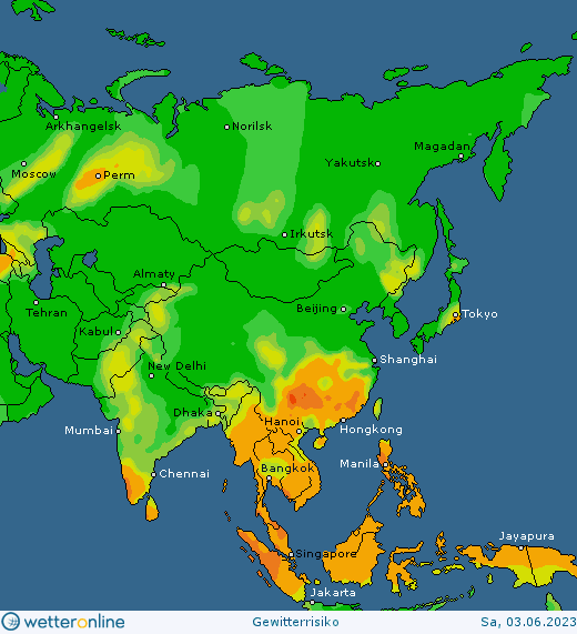 Thunderstorm-forecast-Asia-saturday