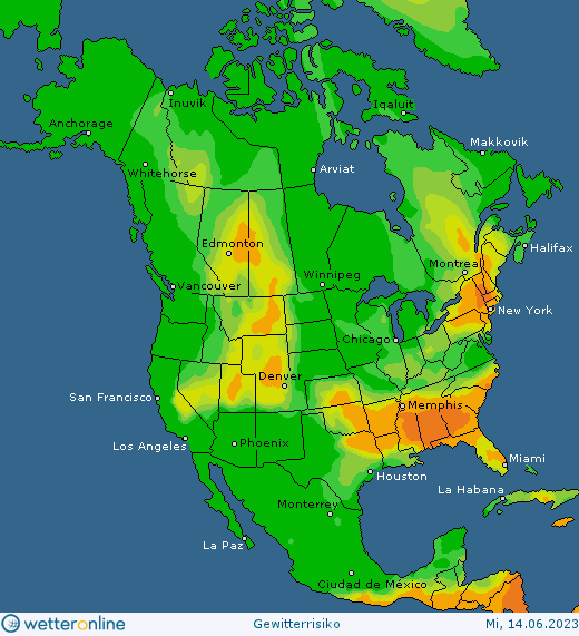 Thunderstorm-forecast-USA-8 Thunderstorm forecast #Europe, #NorthAmerica and #Asia (Prognoza furtună în Europa, America de Nord si Asia)