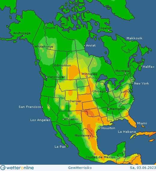 Thunderstorm-forecast-USA-saturday