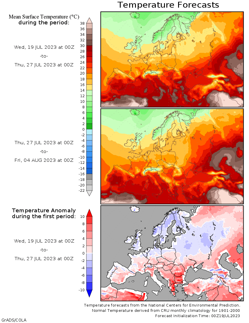 Weather forecast 2 weeks #Europe #USA #Canada. Rainfall.