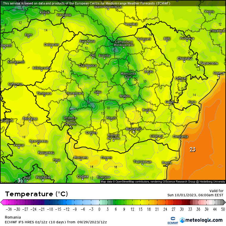 Temperaturi-maine-dimineata-25 Prognoza meteo România  30 Septembrie - 1 Octombrie 2023 #România