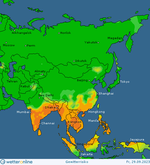 Thunderstorm-forecast-Asia-20 Thunderstorm forecast #Europe, #NorthAmerica and #Asia (Prognoza furtună în Europa, America de Nord si Asia)