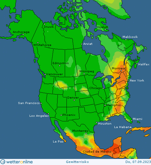 Thunderstorm-forecast-USA-4 Thunderstorm forecast #Europe, #NorthAmerica and #Asia (Prognoza furtună în Europa, America de Nord si Asia)