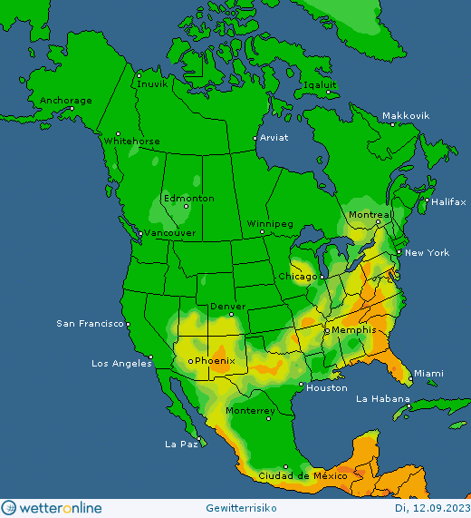 Thunderstorm-forecast-USA-6 Thunderstorm forecast #Europe, #NorthAmerica and #Asia (Prognoza furtună în Europa, America de Nord si Asia)