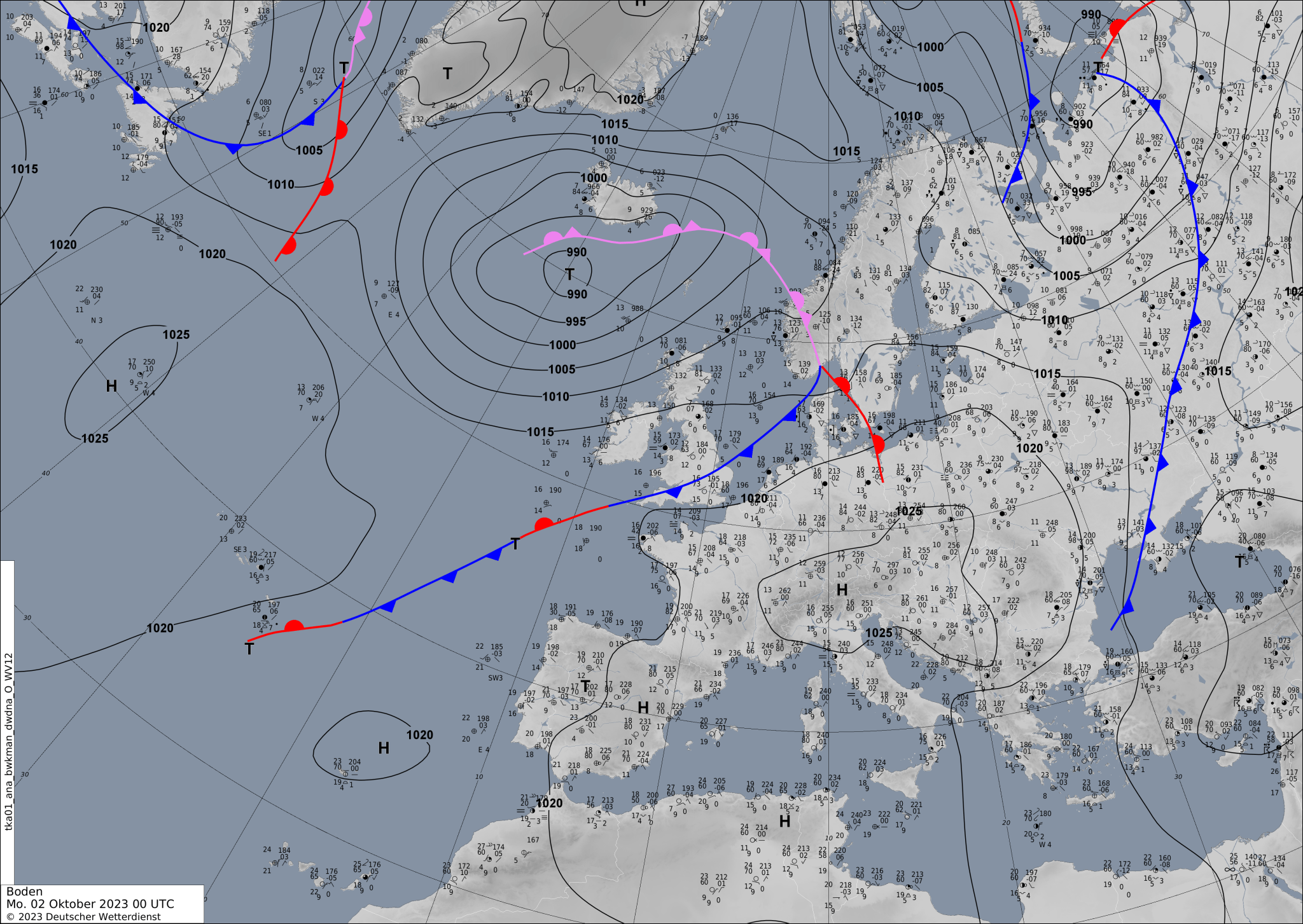 Sinoptic-chart-Europe-2048x1453 Europe weather forecast #weatherforecast (Vremea în Europa). Rain radar