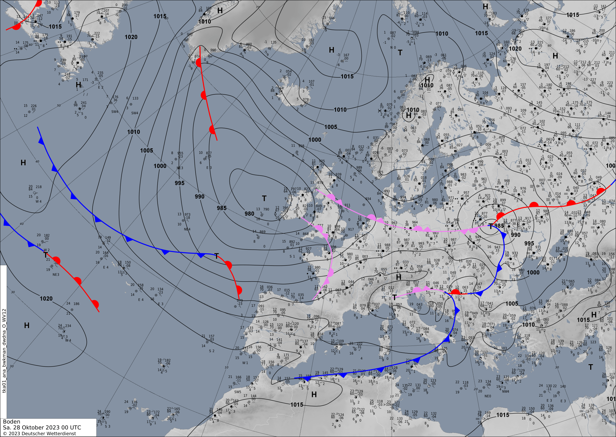 Europe weather forecast 48h #weatherforecast (Prognoza meteo Europa). Radar