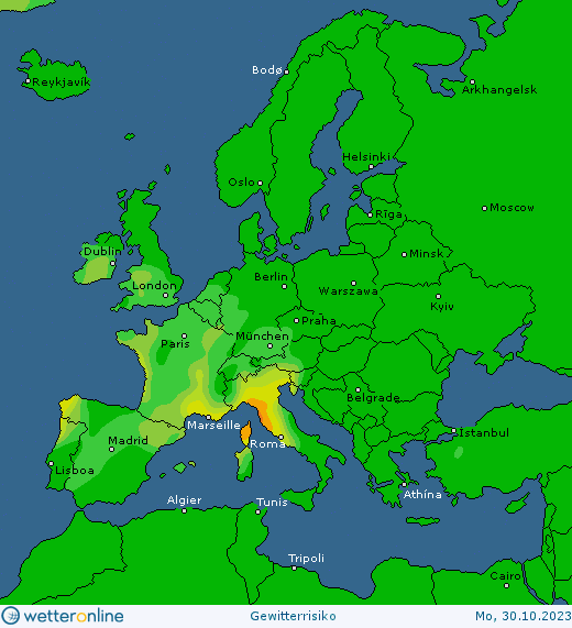 Thunderstorm-Probability_20231030_europe Thunderstorm forecast #Europe, #NorthAmerica and #Asia (Prognoza furtună în Europa, America de Nord si Asia)