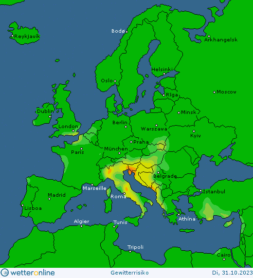 Thunderstorm-Probability_20231031_europe Thunderstorm forecast #Europe, #NorthAmerica and #Asia (Prognoza furtună în Europa, America de Nord si Asia)