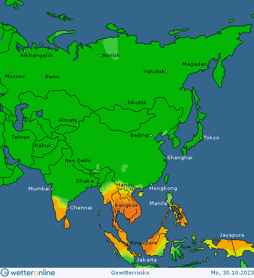 Thunderstorm-forecast-Asia-20 Thunderstorm forecast #Europe, #NorthAmerica and #Asia (Prognoza furtună în Europa, America de Nord si Asia)