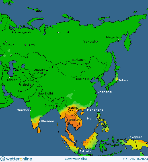 Thunderstorm-forecast-Asia-saturday-3 Thunderstorm forecast #Europe, #NorthAmerica and #Asia (Prognoza furtună în Europa, America de Nord si Asia)