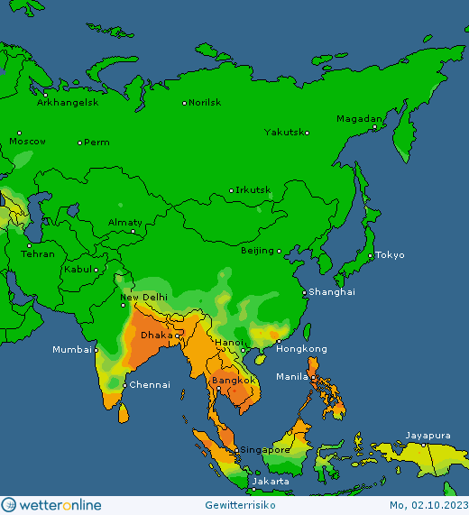 Thunderstorm-forecast-Asia Thunderstorm forecast #Europe, #NorthAmerica and #Asia (Prognoza furtună în Europa, America de Nord si Asia)