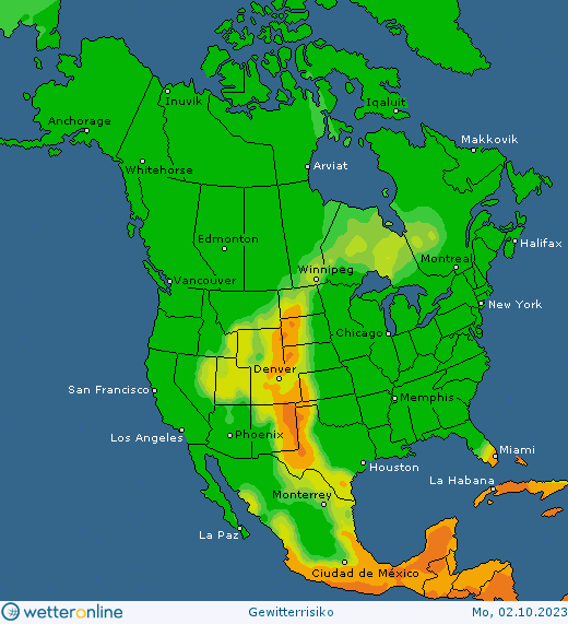 Thunderstorm-forecast-USA Thunderstorm forecast #Europe, #NorthAmerica and #Asia (Prognoza furtună în Europa, America de Nord si Asia)