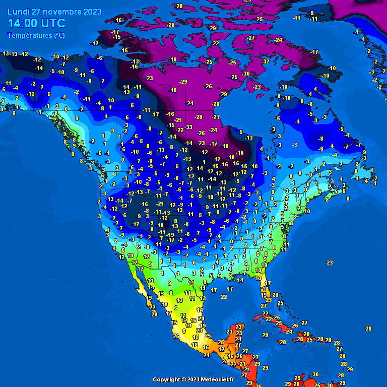 North-America-temperatures-12 Temperatures North America #USA (Temperatura în America de Nord)