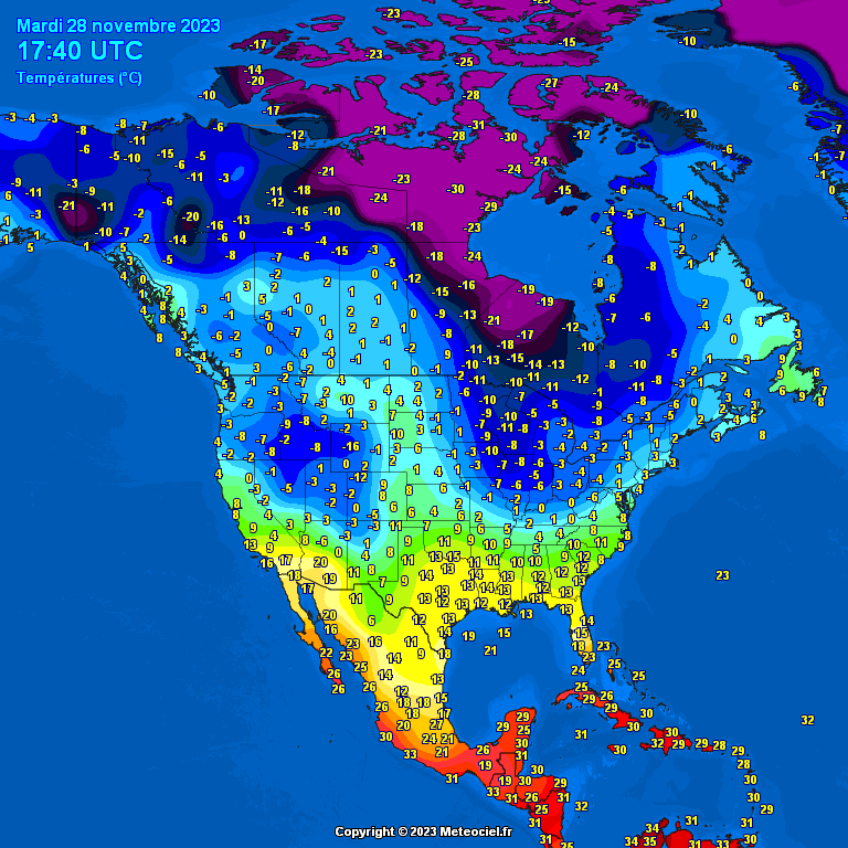 North-America-temperatures-13 Temperatures North America #USA (Temperatura în America de Nord)