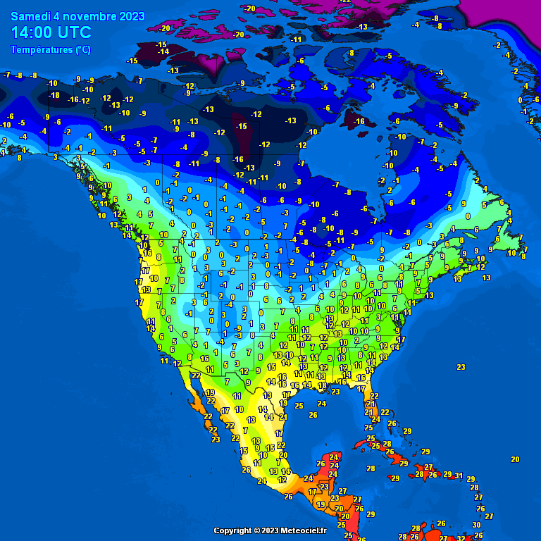 North-America-temperatures-2 Temperatures North America #USA (Temperatura în America de Nord)