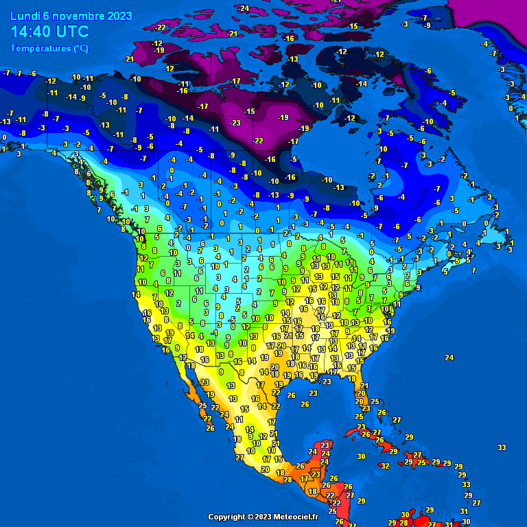 North-America-temperatures-3 Temperatures North America #USA (Temperatura în America de Nord)