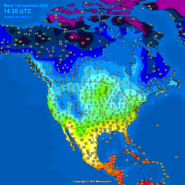 North-America-temperatures-7 Temperatures North America #USA (Temperatura în America de Nord)