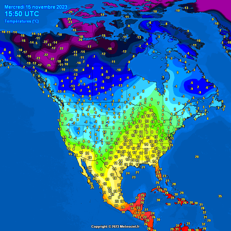 North-America-temperatures-8 Temperatures North America #USA (Temperatura în America de Nord)