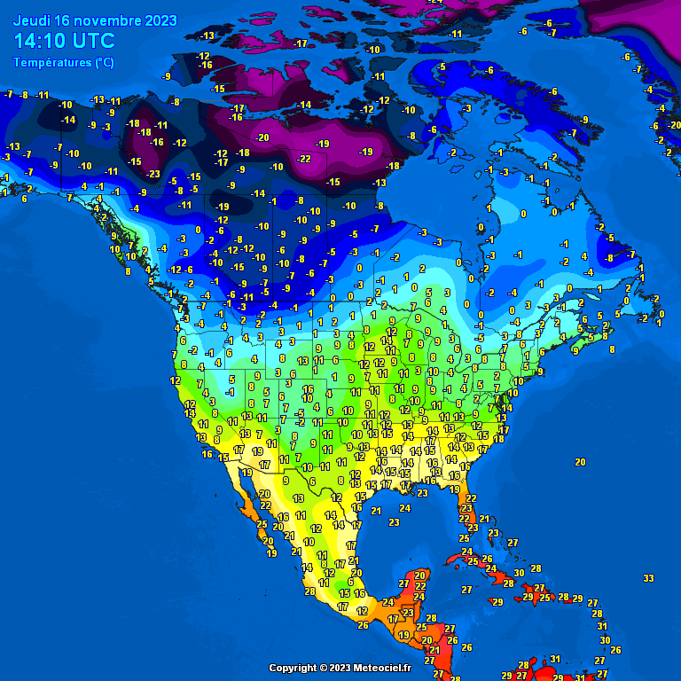 North-America-temperatures-9 Temperatures North America #USA (Temperatura în America de Nord)