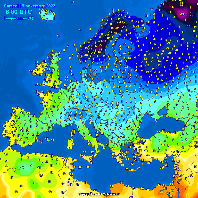 Temperatures-on-Europe-13 Temperatures on Europe this morning - Major cities (Temperaturile în Europa)