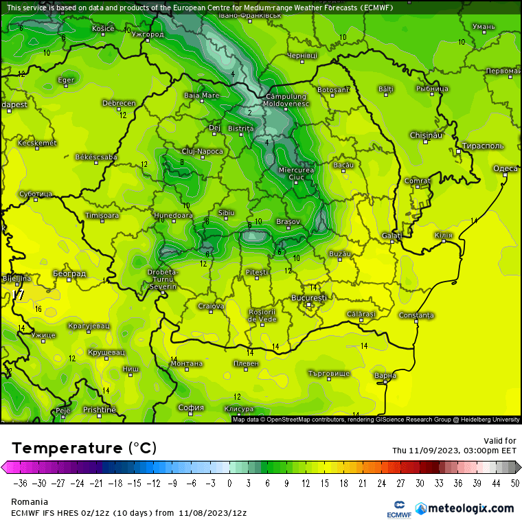 Temperaturi-astazi-7 Prognoza meteo Romania 9 Noiembrie 2023 (Romania weather forecast)