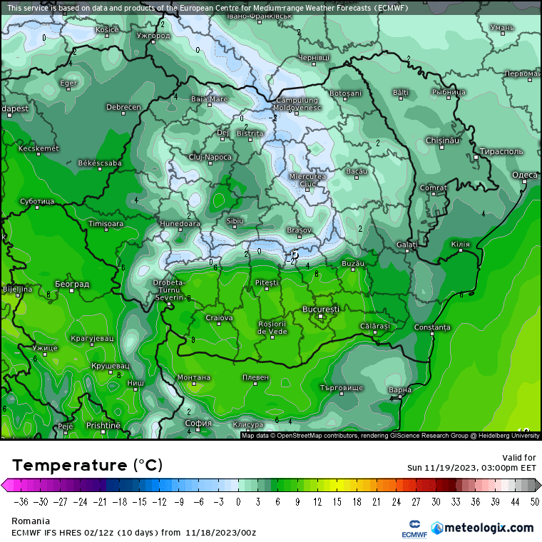 Temperaturi-maine-15 Prognoza meteo România  18 - 19 Noiembrie 2023 #România