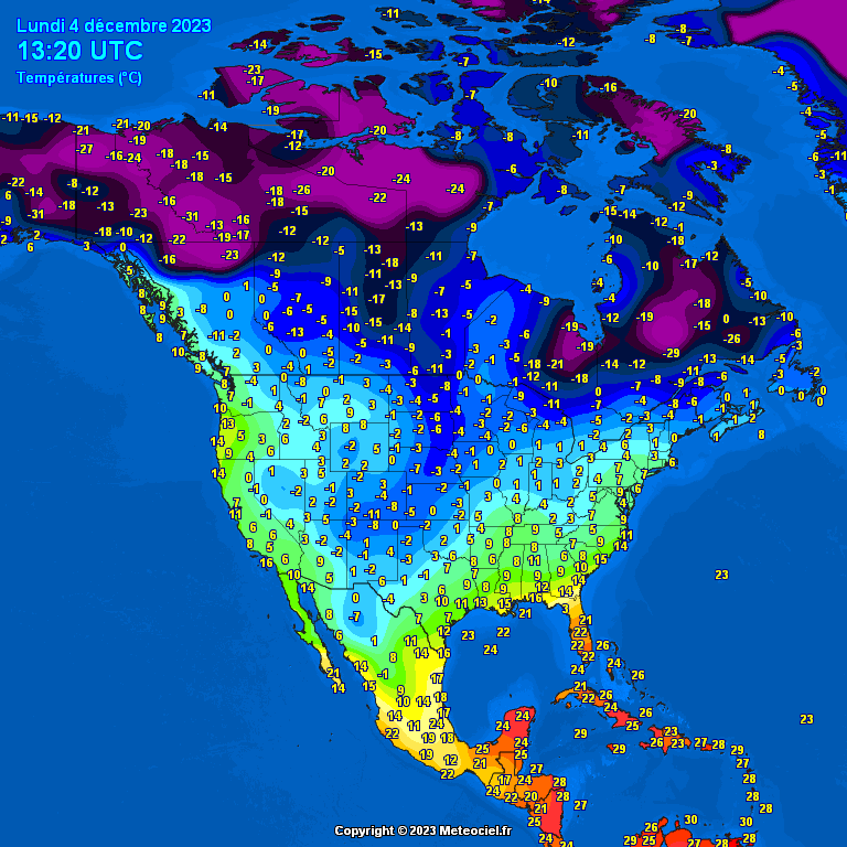 North-America-temperatures-1 Temperatures North America #USA (Temperatura în America de Nord)