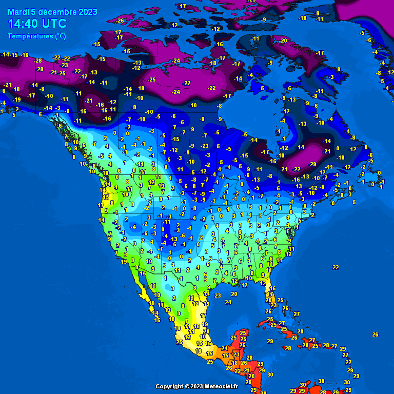 North-America-temperatures-2 Temperatures North America #USA (Temperatura în America de Nord)