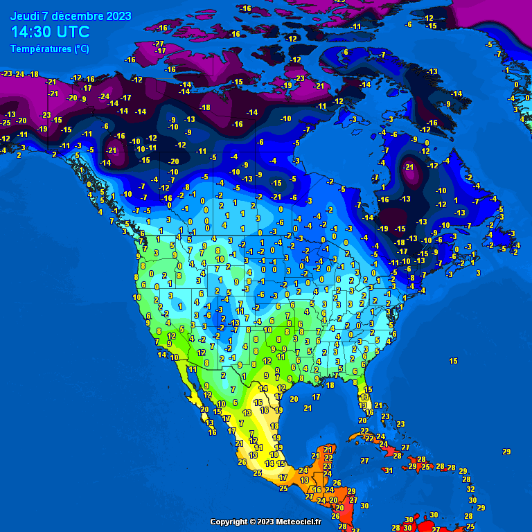 North-America-temperatures-3 Temperatures North America #USA (Temperatura în America de Nord)