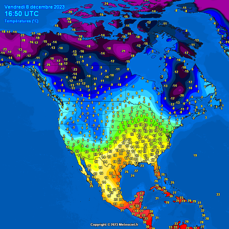 North-America-temperatures-4 Temperatures North America #USA (Temperatura în America de Nord)