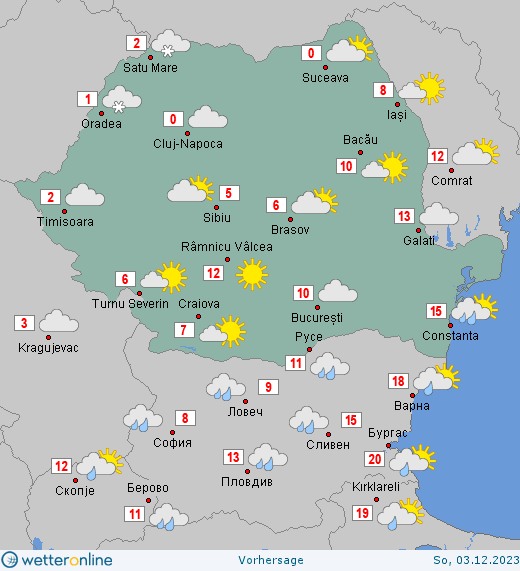 Prognoza-meteo-Romania-3-Decembrie-2023-ziua Prognoza meteo România  2 - 3 Decembrie 2023 #România